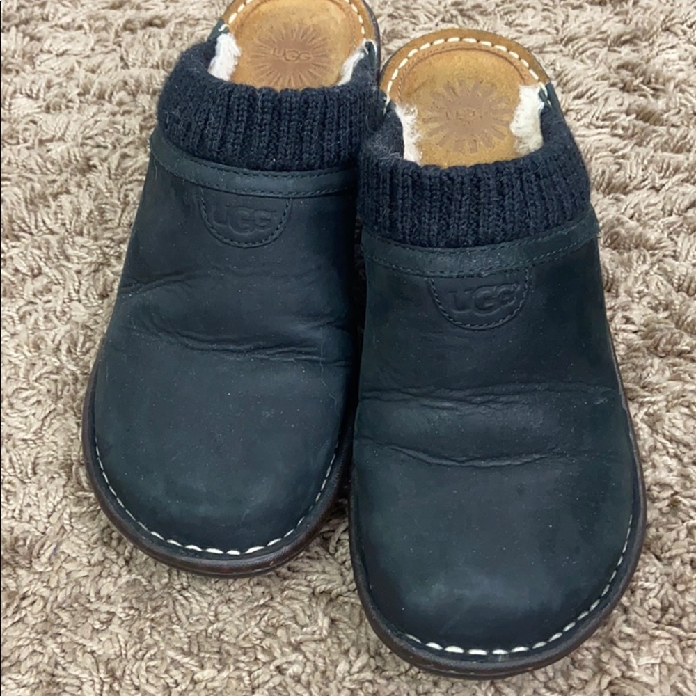 uggs gael knit cuff wedge slip sz 7